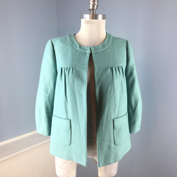 Anthropologie Jackets & Blazers - Anthropologie Tabitha S 6 Wool Blazer robin Blue